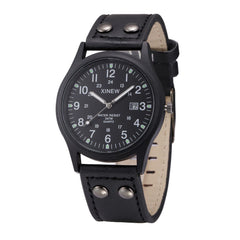 Man Watch Vintage Classic Waterproof Date Leather Strap Sport Quartz Army Wristwatch Mens Reloj Hombre 2019 Men Wristwatch Clock