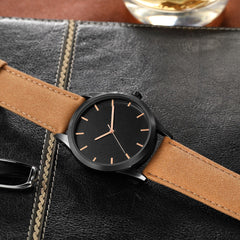 DISU Men Wristwatch Quartz Leather Sport High Quality Clock watches men unique watch for men relogios masculino