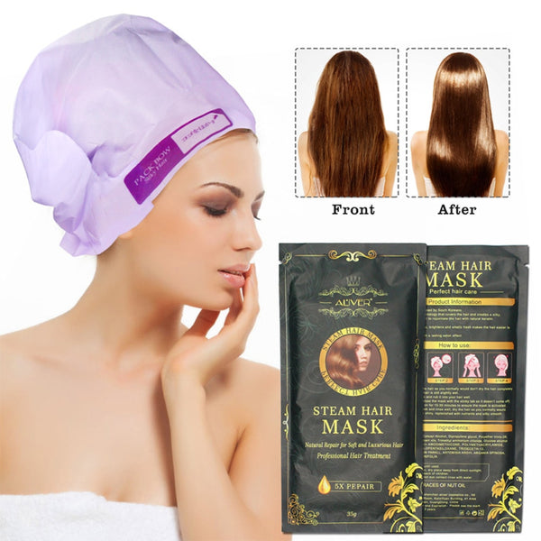 Vitamin Treatment Hair Practical Hair Care Mask Automatic Heating Steam Moisturizing Nourish Keratin Argan Oil  Hair Mask TSLM2