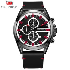 MINI FOCUS Fashion Men Watch Leather Strap Men Sports Watches Mens 2019 Luxury Brand Men's Wristwatch Quartz Business Male Clock