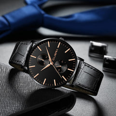 Men's Wrist Watch Leather Military Alloy Analog Quartz  Business watch man watches mens 2019 relogios masculino