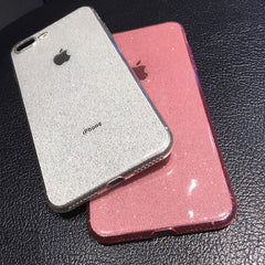 Glitter Solid color Soft TPU Back Cover For iPhone 11 Pro X 6 6S 7 8 plus Case Transparent Phone Case for iphone XR XS Max Cover