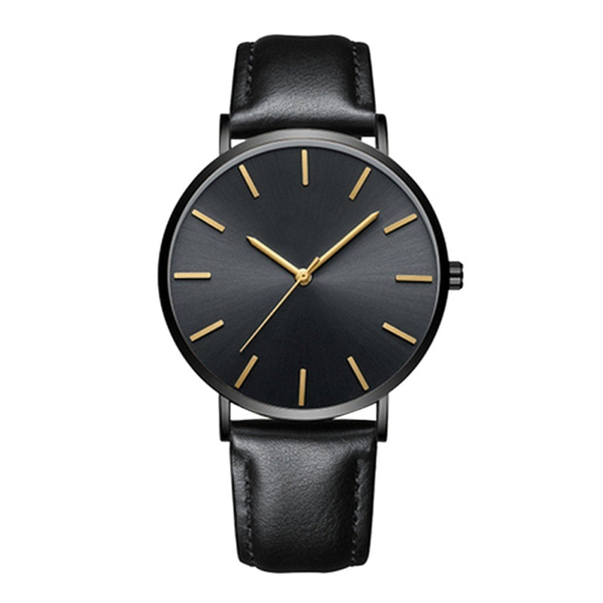 DISU Men Women Watch Betreasure Ultra Thin Luxury Leather Casual Quartz watch man unique watch for men relogios masculino