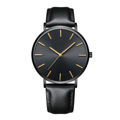 DISU Men Women Watch Betreasure Ultra Thin Luxury Leather Casual Quartz watch man unique watch for men relogios masculino