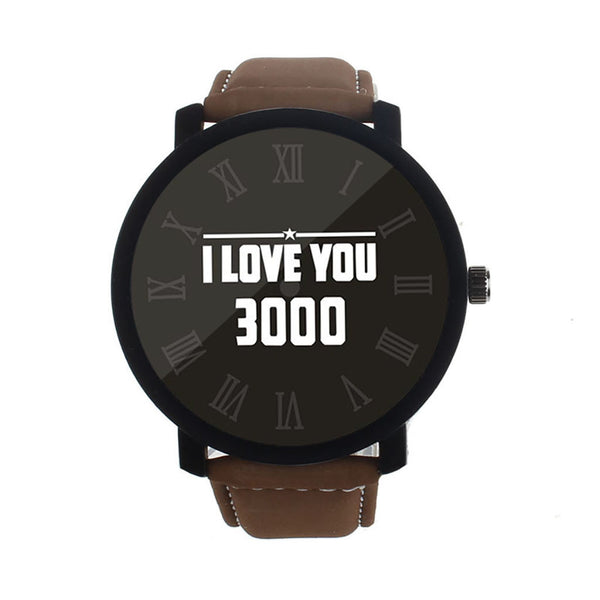 Man And Woman Watch I LOVE YOU 3000 Quartz Simple Leather Belt Watches Mens 2019 Men Wristwatch Clock erkek kol saati