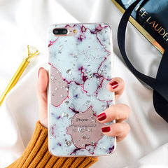 Gold Foil Bling Marble Phone Case For iPhone X Soft TPU Cover For iPhone 7 8 6 6s Plus Shining Glitter Case Coque Funda