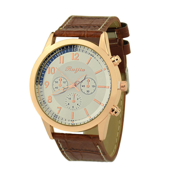 DISU Men's Watch Leather Quartz Luxury Casual Clock wristwatch mens watches mens 2019 relogio masculino