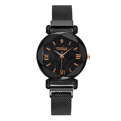 New Classic  Women's Watches  Starry Sky Ladies Quartz Wristwatch Simple Magnetic Buckle Belt Clock Luxury Relogio Feminino@50