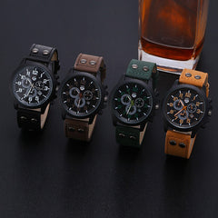 Men's  Wrist Watch Military Leather Date Quartz Analog Army Quartz Watches Mens 2019 Relojes Hombre 2019 zegarek meski