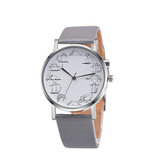 Man Watch Retro Design Lovely Cartoon Cat Leather Band Analog Alloy Quartz Montre Homme 2019 Men Wristwatch Clock orologio uomo
