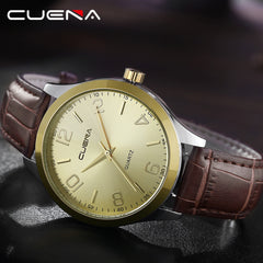 Men Watch Luxury Faux Leather Blue Ray Glass Quartz Analog watch man watches mens 2019 relogios masculino