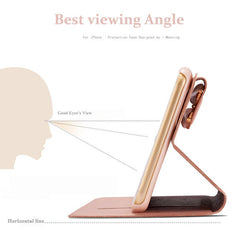 Leather Wallet Stand Flip For iPhone 11 Pro Max XR X XS Max 8 7 6 6s Plus Case Bling Diamond Butterfly bow knot Cover Slot Card
