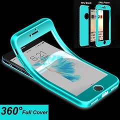 360 Full body Shockproof Phone Case For iphone XS Max 6 6s 7 8 plus Soft Silicone Cover On for iPhone 8 7 Plus X Plus cases