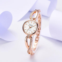 Fashion Women Watches Rose Gold Irregular Bracelet Luxury Ladies Quartz Clock With Rhinestone Casual Wristwatch Dropshipping @50