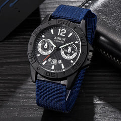 Mens Watch Analog Sport Stainless Steel Case Leather Quartz Watch Man wrist watches day date Reloj Hombre 2019 relogio masculino