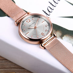 MINIFOCUS Rose Gold Girls Women's Watches Brand Luxury Fashion Ladies Watch Women Waterproof Casual Dress Lady Watch For Woman