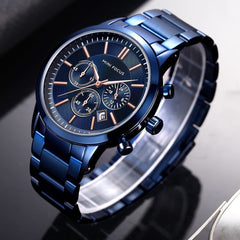 MINI FOCUS Fashion Men Watches 2019 Luxury Brand Stainless Steel Men's Watches Quartz Watches Men Waterproof Silver Watch Men