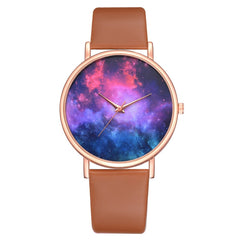 Unique Women's Watches Cosmic Vortex Dial Fashion Ladies Quartz Wristwatch Leather Strap Featured Clock Top Lvpai Bayan Saat@50