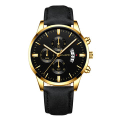 Men's Watch Stainless Steel Sport Analog Leather Band Analog Quartz Wristwatch Mens Relojes Hombre 2019 erkek kol saati