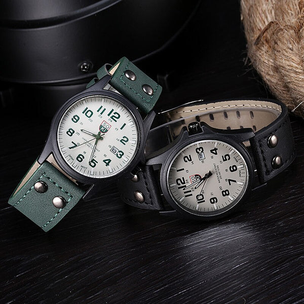 Men Watches 2019 Luxury Brand Casual Quartz Military Campaign Calendar Watch Man horloges mannen erkek kol saati zegarek meski