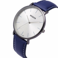 DISU Men Wrist Watch Design Leather Retro Leather Band Analog Alloy Quartz watch man unique watch for men relogios masculino