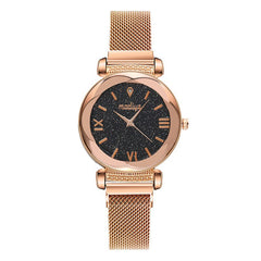 New Classic  Women's Watches  Starry Sky Ladies Quartz Wristwatch Simple Magnetic Buckle Belt Clock Luxury Relogio Feminino@50