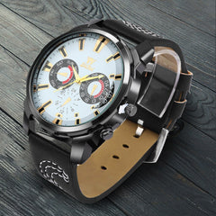 Men Watches Luxury Business Large Dial Leather Belt Quartz Watch zegarek meski relojes hombre 2019 montre homme