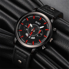 Men's Wrist Watch Leather Military Casual Analog Quartz Date Business Watch Man Watches Mens 2019 relogios masculinos