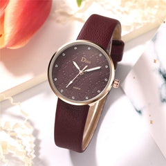 Feature Women's Watches Gold Framed Disc Ladies Quartz Wristwatch  With Rhinestone Casual Clock Fashion  Zegarek Damski @50