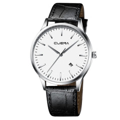 Men's Wrist Watch Sport Stainless Steel Case Leather Band Quartz Analog Watch Mens Watches Mens 2019 Men Wristwatch Clock