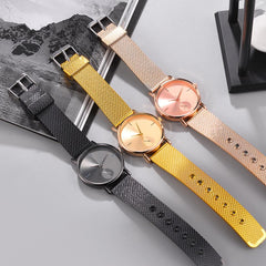 Fashion Women Watche Rose Gold Scal Dial Ladies Quartz Wristwatch  Mesh Belt Strap Casual Clock Dress Gift Relojes Para Mujer@50