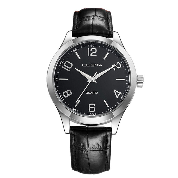 Men Watch Luxury Faux Leather Blue Ray Glass Quartz Analog watch man watches mens 2019 relogios masculino