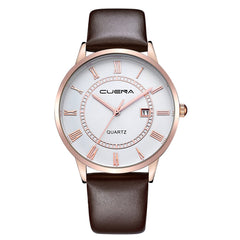 DISU Men Wrist Watch Luxury Quartz Military Stainless Steel Dial Leather Band wristwatch mens watches mens 2019 clock men