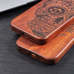 Natural Wood Case For iphone X 8 7 6 6s Plus SE 5 5s Samsung Galaxy Note 8 S6 S7edge S8 S9Plus Cover Retro Embossed Wooden Coque