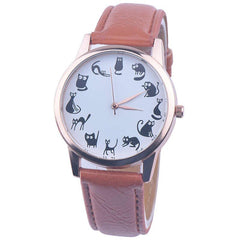 Women's Watches Best Sellers Featured Watch Cute Cartoon Kitten Pattern Romain Horloge Cadeau Montre Femme Acier Inoxydable@50
