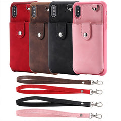 Mirror PU Leather Multi Card Holders Case For iPhone XR XS Max Case Back Cover Card Wallet Retro For iPhone 6 6s 7 8 Plus X Case