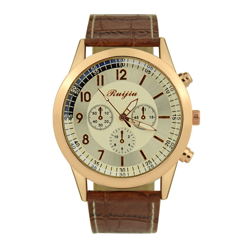 DISU Men's Watch Leather Quartz Luxury Casual Clock wristwatch mens watches mens 2019 relogio masculino