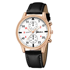 DISU Men Wrist Watch Leather Military Alloy Analog Quartz  Business watches men watches mens 2019 relogios masculino