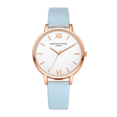 Modern Women's Watches Rose Gold Dial Fashion Ladies Quartz Wristwatch High Quality Leather Strap Casual Gift Clock Female@50