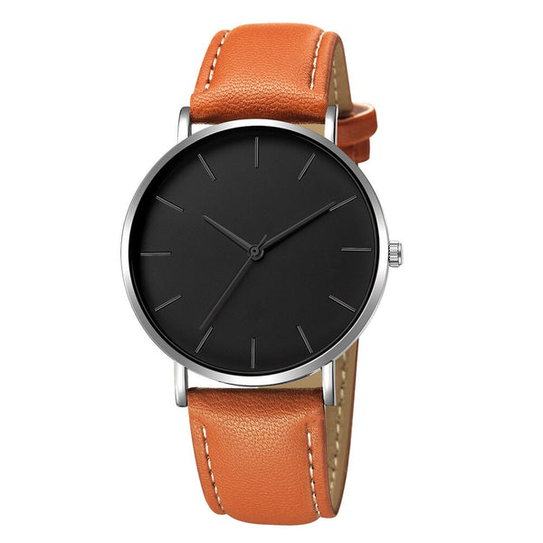 Geneva Men Watch Date Alloy Case Synthetic Leather Analog Quartz Sport Wristwatch Mens relojes hombre 2019 zegarek meski