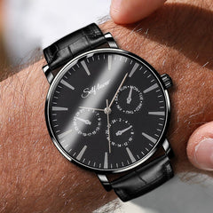 Men Watches Leather Band Sports Clock Analog Quartz Wristwatch Mens Relojes Hombre 2019 erkek kol saati zegarek meski