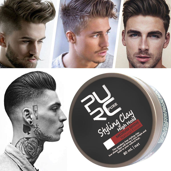 80ml Strong Hold Hair Gel Wax Long Lasting Dry Stereotypes Type Hair for Men Stereotypes Type Hair Balsam Oil Wax TSLM2