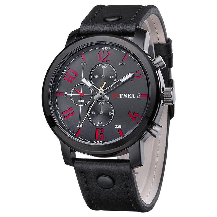 DISU Men Wristwatches Sports Quartz Luxury Leather watch man new arrival in men wrist watches mens watches