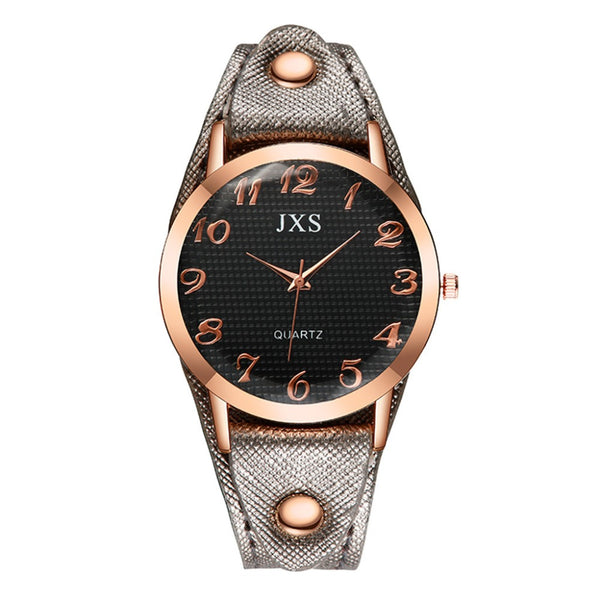 Simple Style Roman Numerals Leather Strap Ladies Watch Temperament Women's Watches Bayan Kol Saaty Fashion Minimalism Clock@50