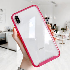 Candy Color Wave point Frame Shockproof Case For iphone 11 XS Max XR 6 6s 7 8Plus Transparent TPU +PC Hard Protective Phone Case
