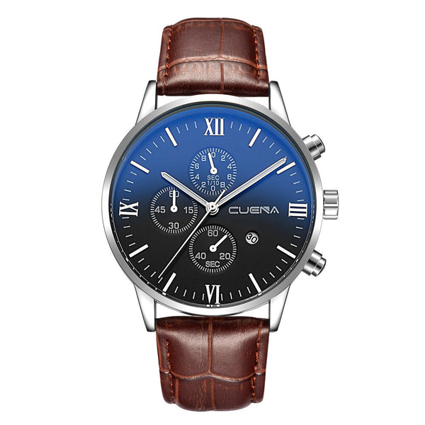 Men's Wrist Watch Leather Military Alloy Analog Date Quartz Business wristwatch mens watches mens 2019 relogio masculino