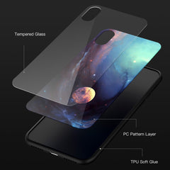 Case For iPhone XS Max XR X 8 Case Silicon Slim Back Tempered Glass Starry sky For iPhone 8 7 Plus 6 6s 8Plus Cases Cover Capa