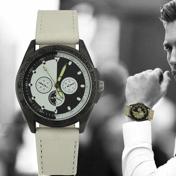 Men Wrist Watch Retro Design Leather Band Analog Alloy Quartz Watch Man new arrival in men wrist watches relogio masculino