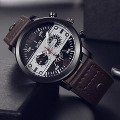 Men's watch Couple Leather Band Analog Quartz Round Business Wrist Watch Man watches mens 2019 relogios masculinos