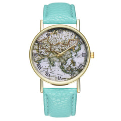 World Map Pattern Women Watches Exquistite Simple Fashion Montre Femme Acier Inoxydable Relogio Feminino High Quality Clock@50